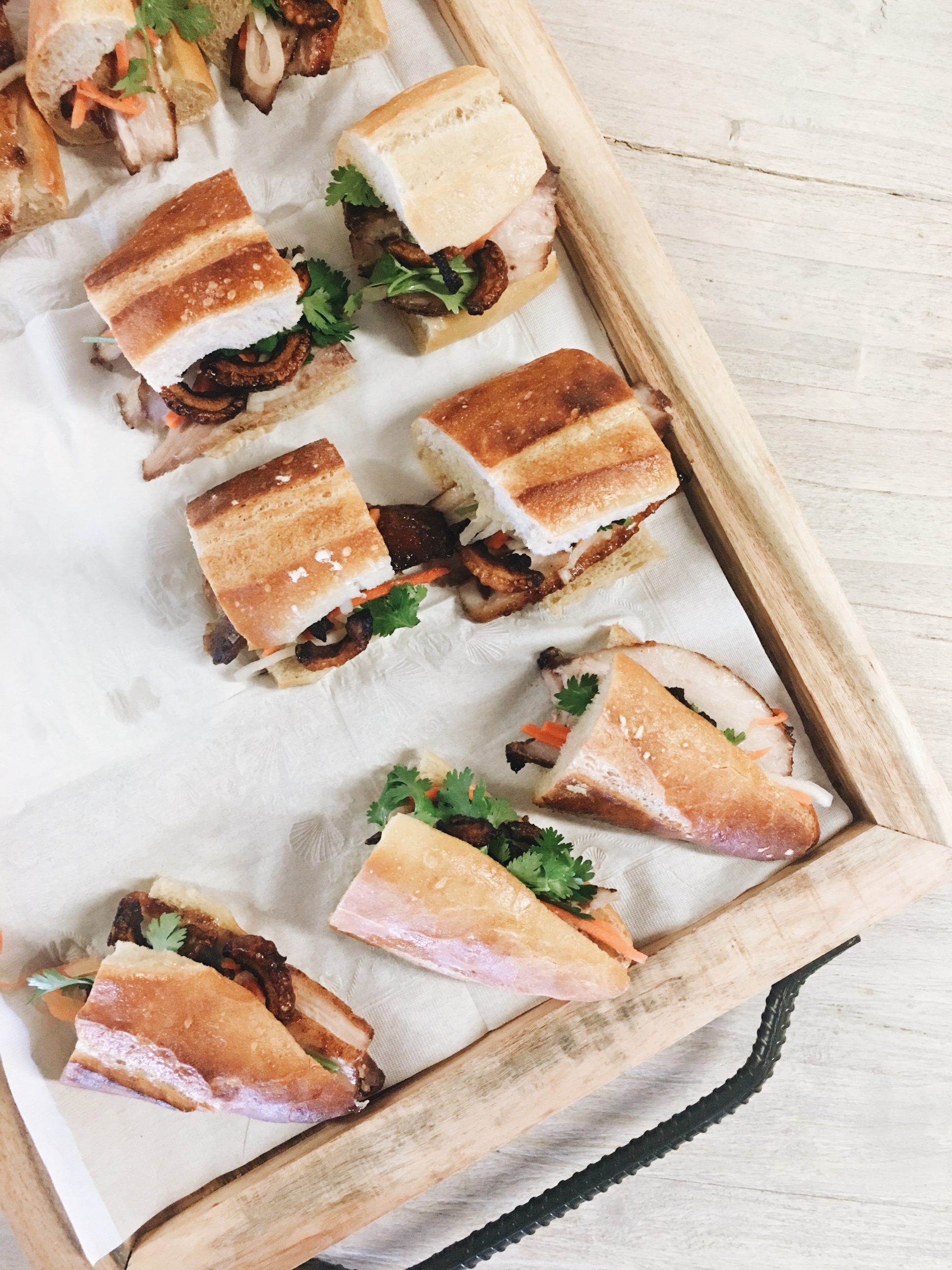 boutique catering spread on a fancy outdoor picnic table